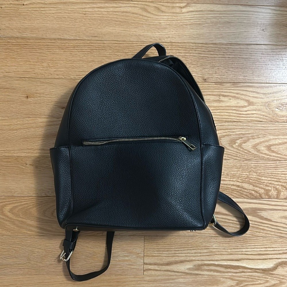 Faux leather backpack